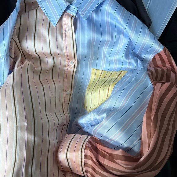 WEEKEND MAX MARA Striped Twill Shirt - Picture 5 of 6